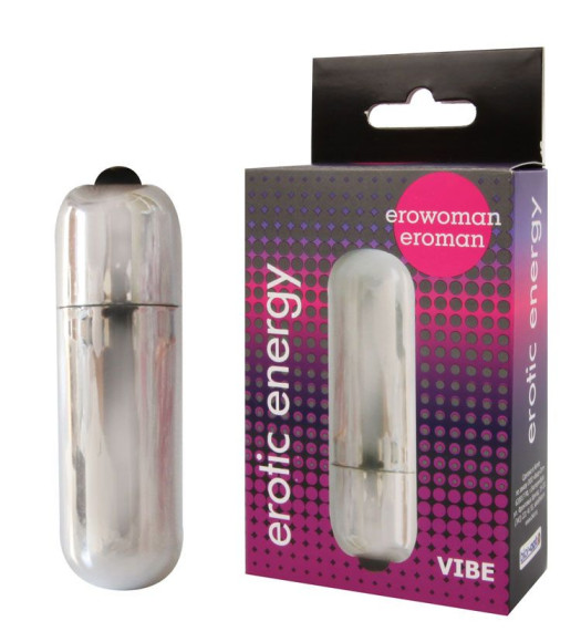 Серебристая вибропуля Erowoman-Eroman - 5,5 см. Серебристая вибропуля Erowoman-Eroman - 5,5 см.