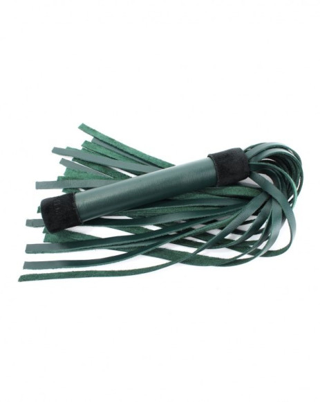 Изумрудная плеть Emerald Leather Whip с гладкой ручкой - 45 см. Изумрудная плеть Emerald Leather Whip с гладкой ручкой - 45 см.