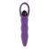 Фиолетовый анальный вибромассажёр - 14 см.