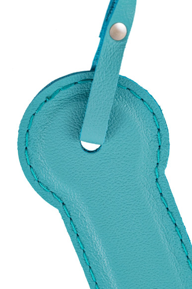 Голубой кожаный пэддл - 37 см.