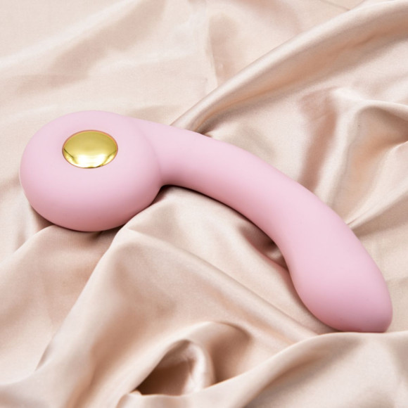 Розовый вибростимулятор точки G с нагревом Bendable Heating G-Spot Vibrator