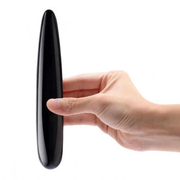 Массажер Le Wand Crystal Slim Wand из черного обсидиана Массажер Le Wand Crystal Slim Wand из черного обсидиана