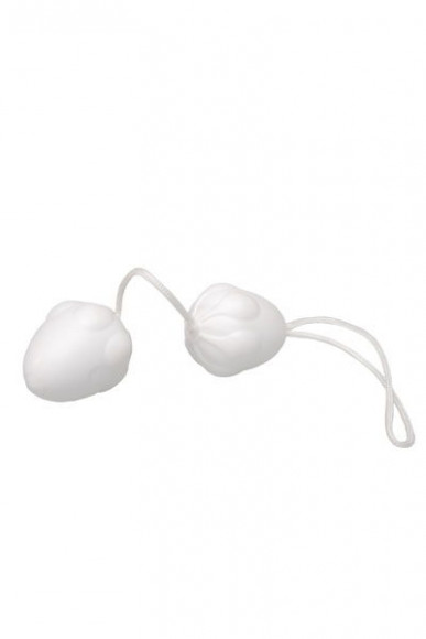 Белые вагинальные шарики на гибкой сцепке Белые вагинальные шарики на гибкой сцепке