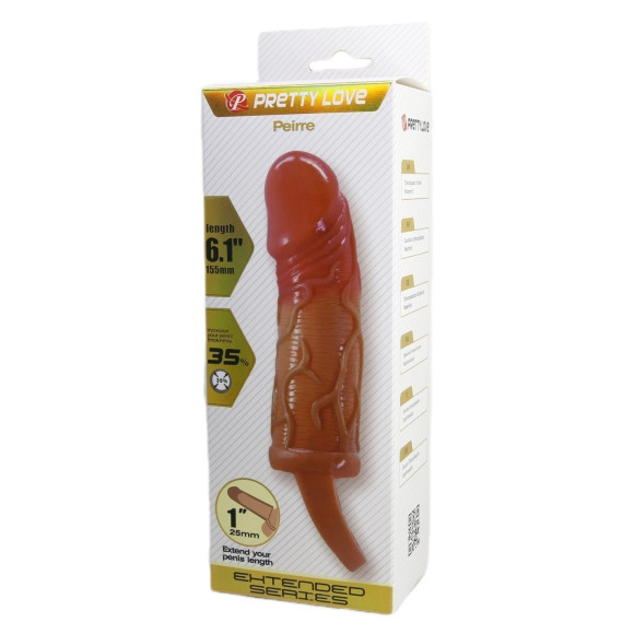 Реалистичная насадка на член Peirre - 15,5 см.