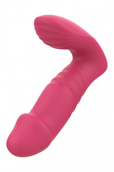 Розовый вибратор с возвратно-поступательными движениями Up And Down Vibe