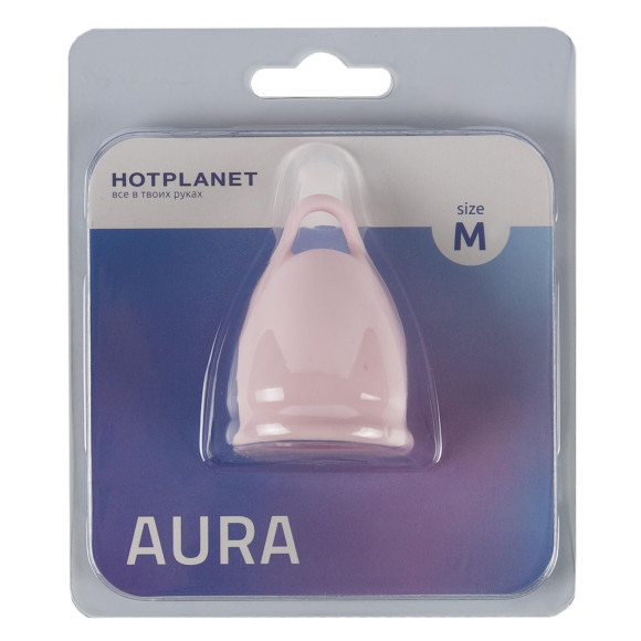 Розовая менструальная чаша Aura M Розовая менструальная чаша Aura M