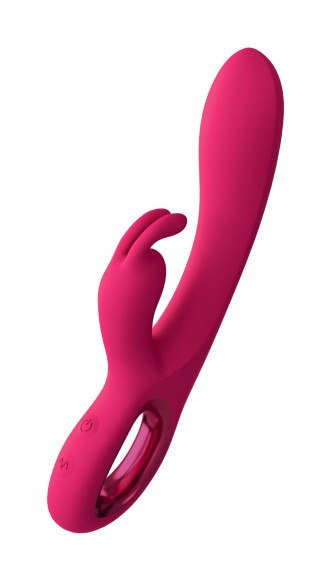 Малиновый вибратор-кролик Chill - 21 см. Малиновый вибратор-кролик Chill - 21 см.