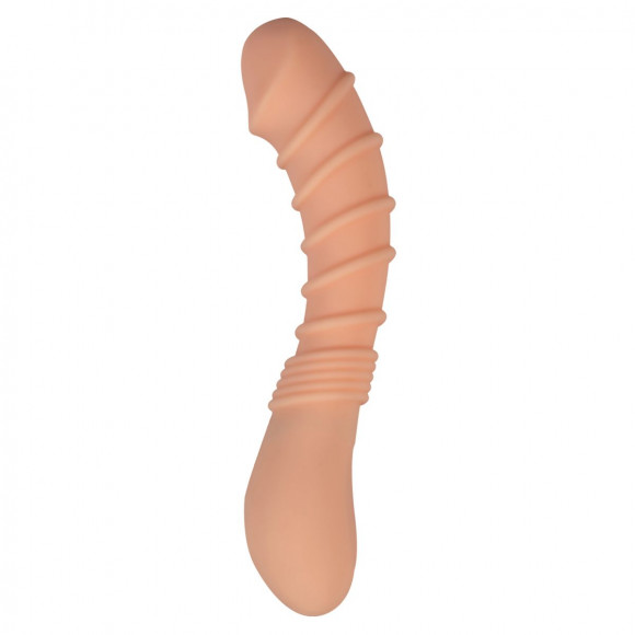 Телесный вибромассажер Appetency Wild Ribbed Vibe - 21,5 см. Телесный вибромассажер Appetency Wild Ribbed Vibe - 21,5 см.