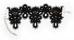 Чёрный кружевной браслет Delicati 2