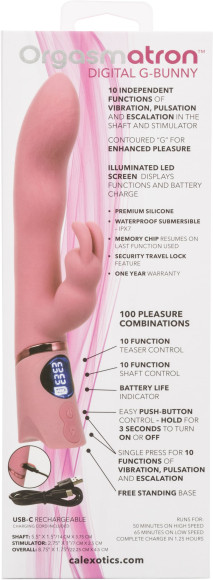 Розовый вибратор-кролик Orgasmatron Digital G-Bunny - 22,2 см. Розовый вибратор-кролик Orgasmatron Digital G-Bunny - 22,2 см.