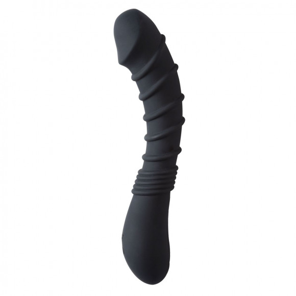 Черный вибромассажер Appetency Wild Ribbed Vibe - 21,5 см. Черный вибромассажер Appetency Wild Ribbed Vibe - 21,5 см.