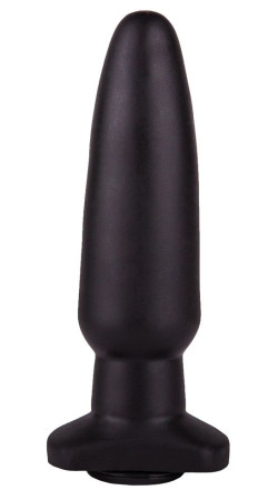 Чёрная анальная пробка с гладкой поверхностью - 18 см. Чёрная анальная пробка с гладкой поверхностью - 18 см.