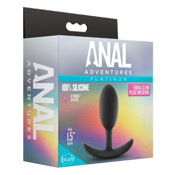 Черная анальная пробка Silicone Vibra Slim Plug Medium - 10,2 см. Черная анальная пробка Silicone Vibra Slim Plug Medium - 10,2 см.