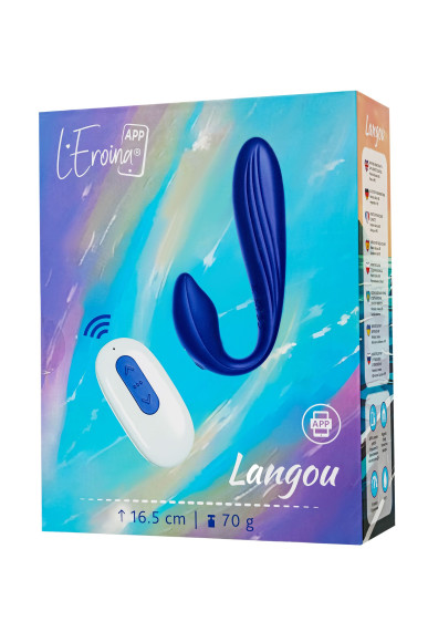 Синий вибратор для пар Langou с управлением через приложение Синий вибратор для пар Langou с управлением через приложение