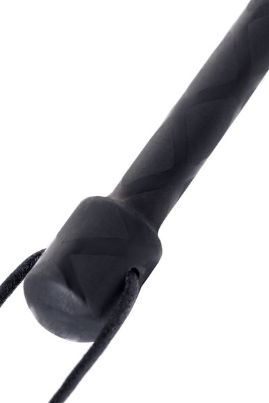 Чёрный стек с совой на кожаном наконечнике - 55 см. Чёрный стек с совой на кожаном наконечнике - 55 см.