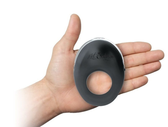 Черное эрекционное виброкольцо ATOM Черное эрекционное виброкольцо ATOM