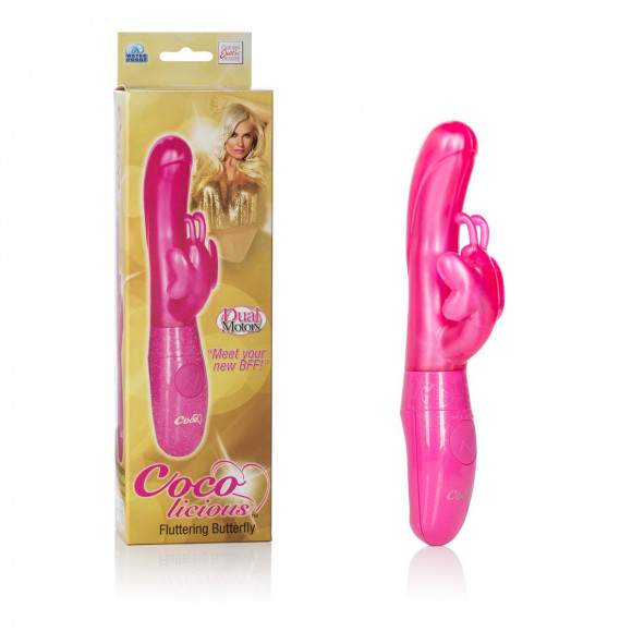 Розовый вибромассажер Fluttering Butterfly Vibes - 22 см. Розовый вибромассажер Fluttering Butterfly Vibes - 22 см.