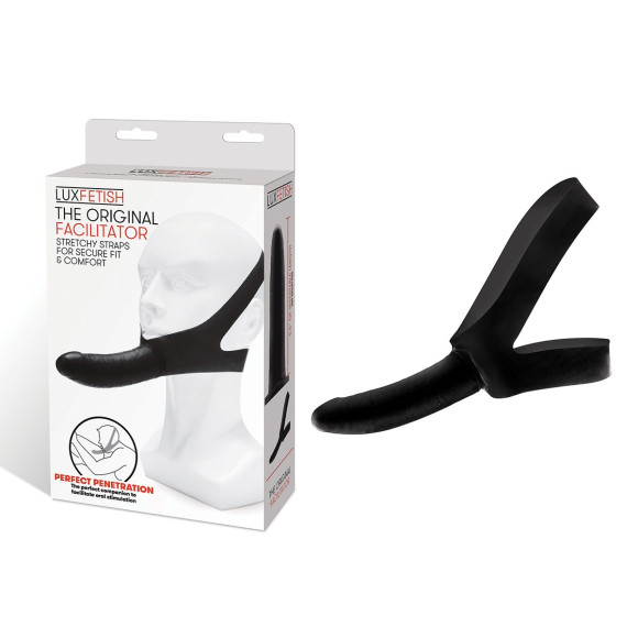 Черный фаллоимитатор с креплением на лицо The Original Facilitator - 14 см. Черный фаллоимитатор с креплением на лицо The Original Facilitator - 14 см.