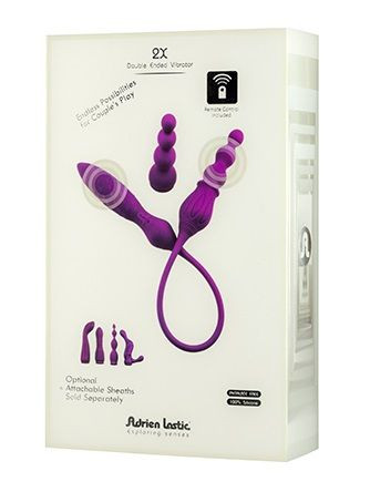 Двухсторонний гибкий вибромассажер 2X+LRS с дистанционным управлением Двухсторонний гибкий вибромассажер 2X+LRS с дистанционным управлением