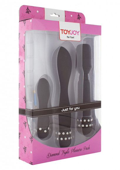 Набор чёрных вибраторов DIAMOND TRIPLE PLEASURE PACK Набор чёрных вибраторов DIAMOND TRIPLE PLEASURE PACK