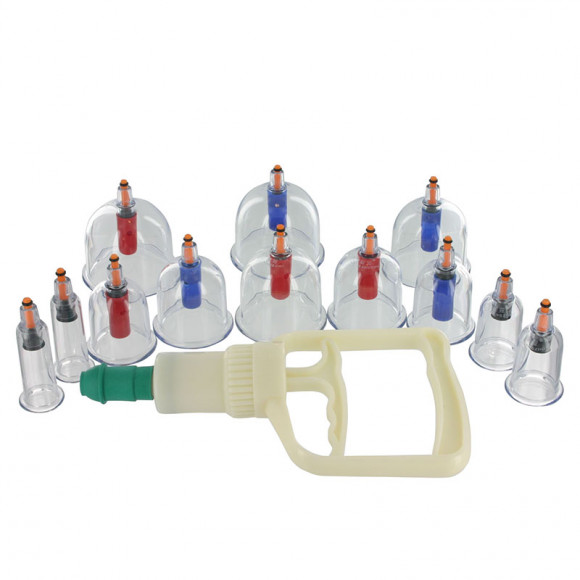 Набор из 12 вакуумных помп Sukshen 12 Piece Cupping Set