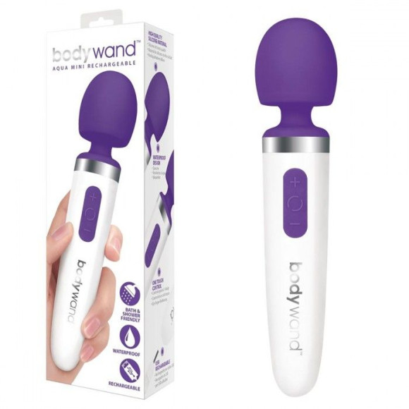 Фиолетово-белый перезаряжаемый жезловый вибратор Aqua Mini Rechargeable Фиолетово-белый перезаряжаемый жезловый вибратор Aqua Mini Rechargeable