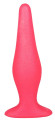 Розовая анальная пробка с узеньким кончиком - 14 см.