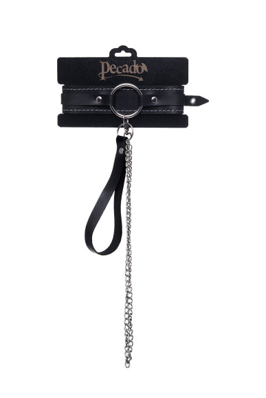 Кожаный ошейник-чокер с поводком Кожаный ошейник-чокер с поводком