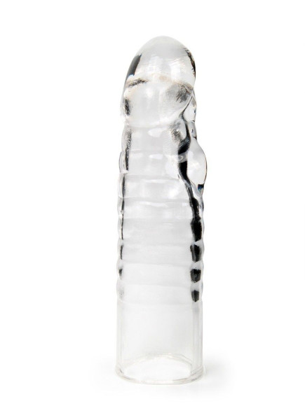 Прозрачная закрытая насадка на член - 15 см. Прозрачная закрытая насадка на член - 15 см.