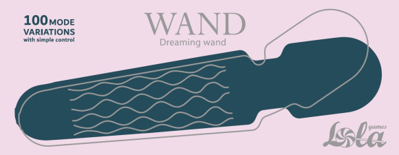 Зеленый жезловый вибромассажер Dreaming Wand - 20 см.