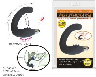 Чёрный вибростимулятор простаты Чёрный вибростимулятор простаты