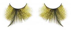 Желто-черные ресницы-перья