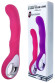 Розовый вибратор для массажа точки G - 20 см.