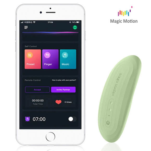 Зеленый вибромассажер в трусики Magic Motion Nyx - 8,8 см. Зеленый вибромассажер в трусики Magic Motion Nyx - 8,8 см.