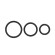 Набор из 3 чёрных колец различного диаметра Набор из 3 чёрных колец различного диаметра