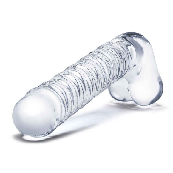 Прозрачный фаллоимитатор 8 Realistic Ribbed Glass Dildo - 20,3 см. Прозрачный фаллоимитатор 8 Realistic Ribbed Glass Dildo - 20,3 см.