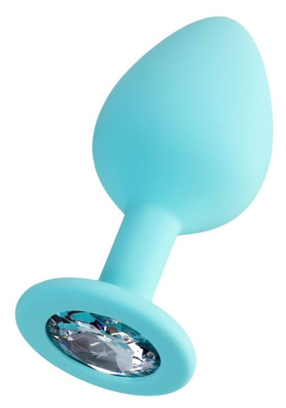 Мятная анальная втулка Brilliant с прозрачным кристаллом - 8 см. Мятная анальная втулка Brilliant с прозрачным кристаллом - 8 см.