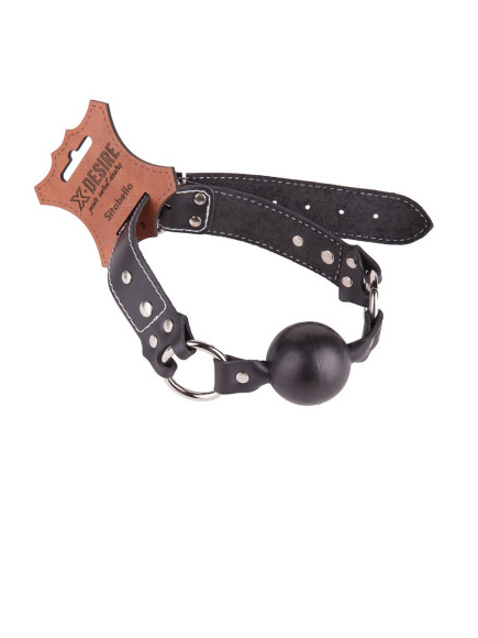 Кляп-шар на ремешках из натуральной кожи Кляп-шар на ремешках из натуральной кожи