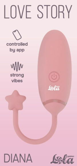 Нежно-розовое виброяйцо с управлением через приложение Diana Нежно-розовое виброяйцо с управлением через приложение Diana