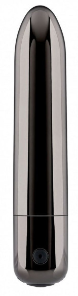 Черная вибропуля Real Simple - 10 см. Черная вибропуля Real Simple - 10 см.