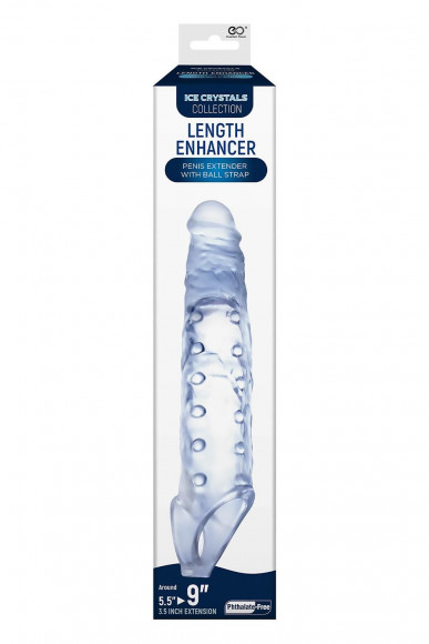 Прозрачная насадка-удлинитель Length Enhancer с подхватом - 27 см. Прозрачная насадка-удлинитель Length Enhancer с подхватом - 27 см.