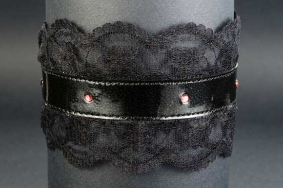 Чёрный подшитый чокер Готика-25 Чёрный подшитый чокер Готика-25