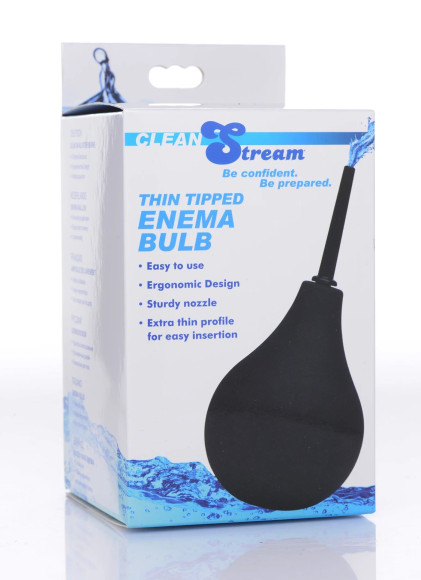 Черный анальный душ Thin Tip Enema Bulb Черный анальный душ Thin Tip Enema Bulb