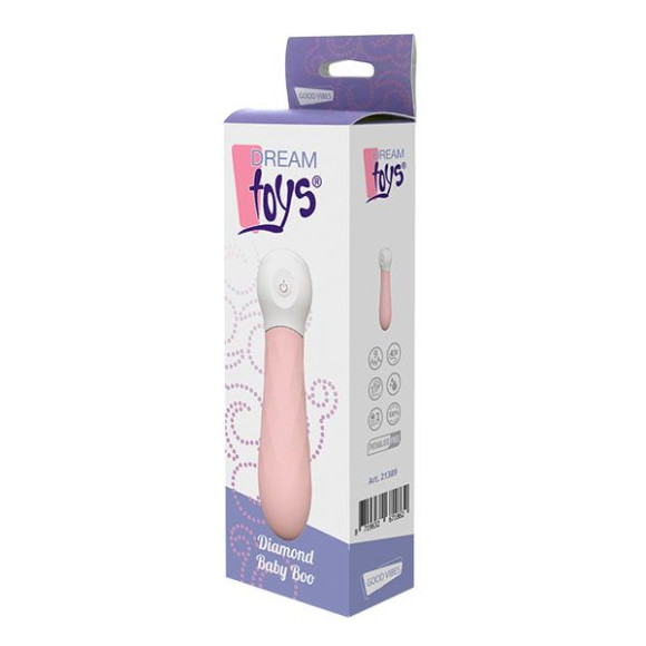 Розовый мини-вибромассажер Diamond Baby Boo - 11 см. Розовый мини-вибромассажер Diamond Baby Boo - 11 см.