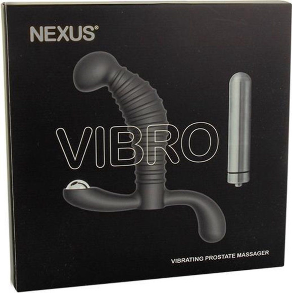 Черный стимулятор простаты Nexus Vibro - 10,2 см. Черный стимулятор простаты Nexus Vibro - 10,2 см.