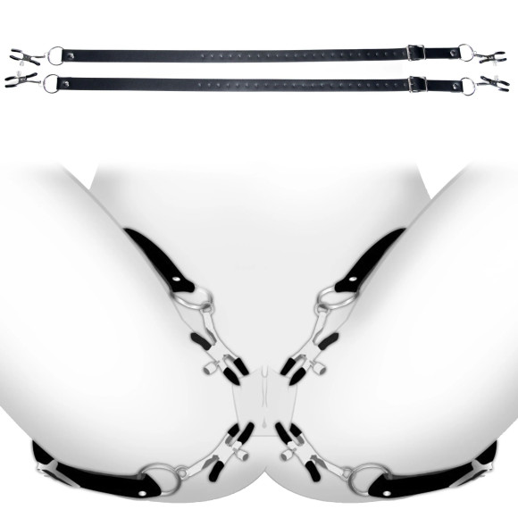 Ремни с зажимами для половых губ Spread Labia Spreader Straps with Clamps Ремни с зажимами для половых губ Spread Labia Spreader Straps with Clamps
