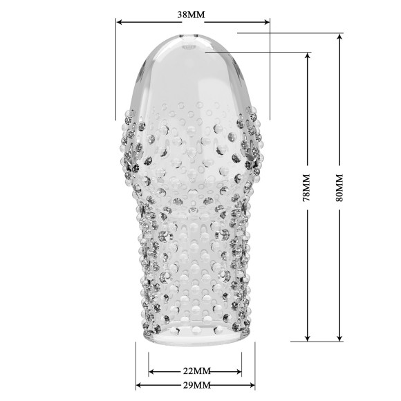 Прозрачная текстурированная насадка на пенис Becks - 8 см. Прозрачная текстурированная насадка на пенис Becks - 8 см.
