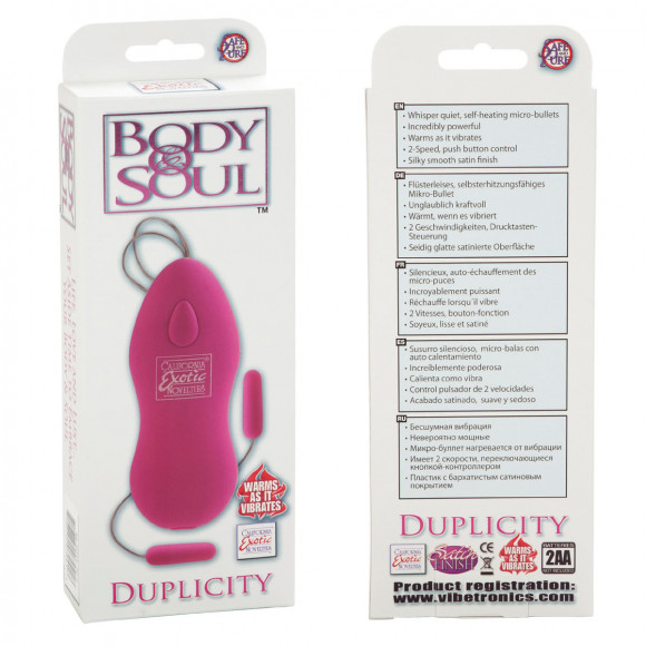 Розовые вибропули BODY&SOUL DUPLICITY PINK Розовые вибропули BODY&SOUL DUPLICITY PINK
