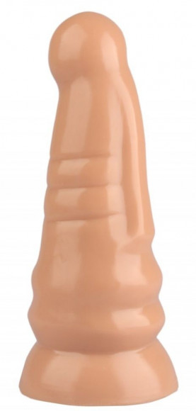 Телесная анальная втулка с круглой головкой - 20 см.