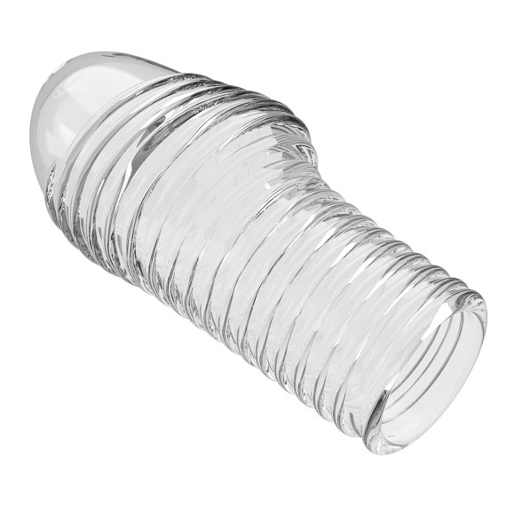 Прозрачная насадка на пенис с ребрышками Hoytt - 9 см. Прозрачная насадка на пенис с ребрышками Hoytt - 9 см.